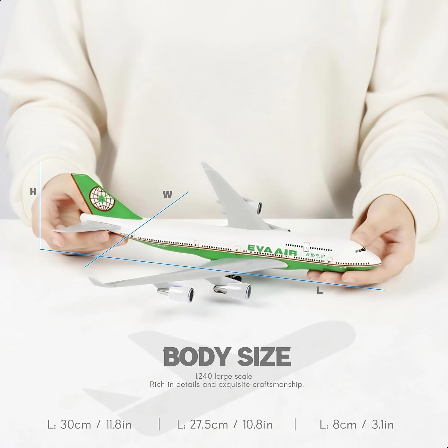 โมเดลเครื่องบินเรซิน EVA Air B - Model Kit Eva บทวิจารณ์และราคา